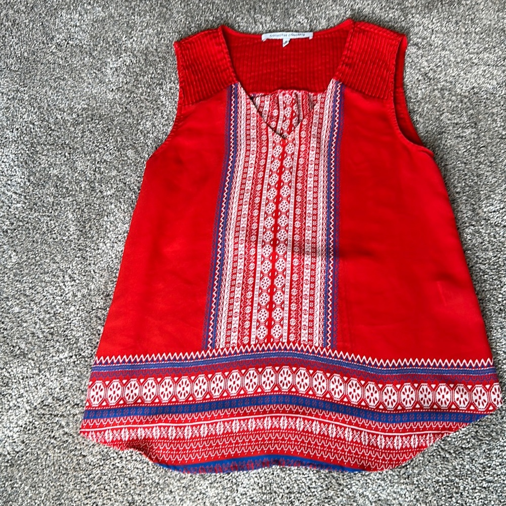 Sleeveless silky top